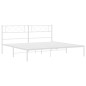 vidaXL Estructura de cama de metal con cabecero blanco 180x200 cm vidaXL Estructura de cama de metal con cabecero blanco 180x200 cm