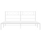 vidaXL Estructura de cama de metal con cabecero blanco 180x200 cm vidaXL Estructura de cama de metal con cabecero blanco 180x200 cm