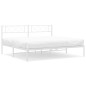 vidaXL Estructura de cama de metal con cabecero blanco 193x203 cm vidaXL Estructura de cama de metal con cabecero blanco 193x203 cm