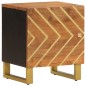 vidaXL Mesitas de noche 2 uds madera maciza de mango marrón y negro vidaXL Mesitas de noche 2 uds madera maciza de mango marrón y negro