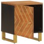 vidaXL Mesitas de noche 2 uds madera maciza de mango marrón y negro vidaXL Mesitas de noche 2 uds madera maciza de mango marrón y negro