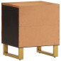 vidaXL Mesitas de noche 2 uds madera maciza de mango marrón y negro vidaXL Mesitas de noche 2 uds madera maciza de mango marrón y negro