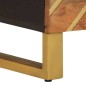 vidaXL Mesitas de noche 2 uds madera maciza de mango marrón y negro vidaXL Mesitas de noche 2 uds madera maciza de mango marrón y negro