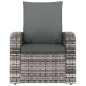 vidaXL Sillón reclinable de jardín con cojines ratán sintético gris vidaXL Sillón reclinable de jardín con cojines ratán sintético gris