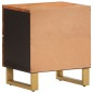 vidaXL Mesitas de noche 2 uds madera maciza de mango marrón y negro vidaXL Mesitas de noche 2 uds madera maciza de mango marrón y negro