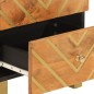 vidaXL Mesitas de noche 2 uds madera maciza de mango marrón y negro vidaXL Mesitas de noche 2 uds madera maciza de mango marrón y negro