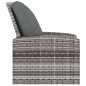 vidaXL Sillón reclinable de jardín con cojines ratán sintético gris vidaXL Sillón reclinable de jardín con cojines ratán sintético gris