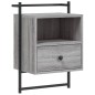 vidaXL Mesitas de noche de pared 2 unidades gris Sonoma 40x30x61 cm vidaXL Mesitas de noche de pared 2 unidades gris Sonoma 40x30x61 cm