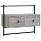 vidaXL Mueble TV de pared madera ingeniería gris Sonoma 60,5x30x51 cm vidaXL Mueble TV de pared madera ingeniería gris Sonoma 60,5x30x51 cm