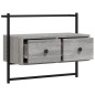 vidaXL Mueble TV de pared madera ingeniería gris Sonoma 60,5x30x51 cm vidaXL Mueble TV de pared madera ingeniería gris Sonoma 60,5x30x51 cm