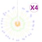 vidaXL Luces de Navidad de estrellas 4 uds 140 LED de colores 17 cm vidaXL Luces de Navidad de estrellas 4 uds 140 LED de colores 17 cm
