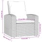 vidaXL Sillón reclinable de jardín con cojines ratán sintético gris vidaXL Sillón reclinable de jardín con cojines ratán sintético gris