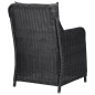 idaXL Juego de comedor de jardín 9 piezas ratán sintético negro idaXL Juego de comedor de jardín 9 piezas ratán sintético negro