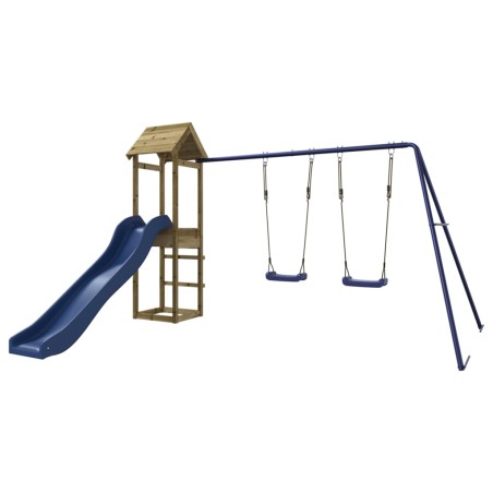 vidaXL Parque infantil de exterior madera de pino impregnada