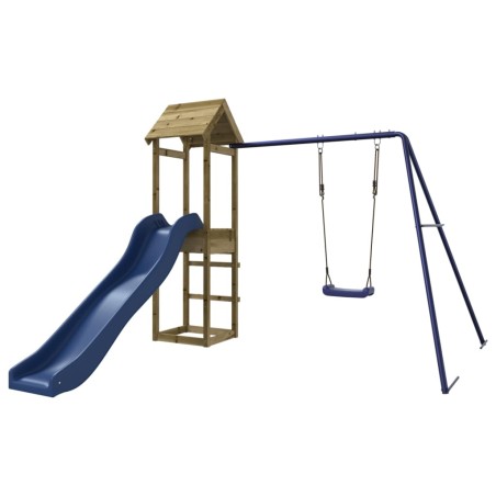 vidaXL Parque infantil de exterior madera de pino impregnada