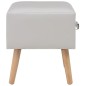 vidaXL Mesita de noche blanco 40x35x40 cm cuero sintético vidaXL Mesita de noche blanco 40x35x40 cm cuero sintético