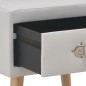 vidaXL Mesita de noche blanco 40x35x40 cm cuero sintético vidaXL Mesita de noche blanco 40x35x40 cm cuero sintético