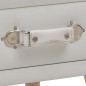vidaXL Mesita de noche blanco 40x35x40 cm cuero sintético vidaXL Mesita de noche blanco 40x35x40 cm cuero sintético
