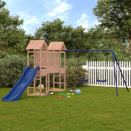 vidaXL Parque infantil de exterior madera maciza Douglas