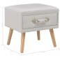 vidaXL Mesita de noche blanco 40x35x40 cm cuero sintético vidaXL Mesita de noche blanco 40x35x40 cm cuero sintético