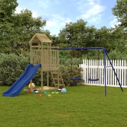 vidaXL Parque infantil de exterior madera de pino impregnada