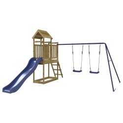 vidaXL Parque infantil de exterior madera de pino impregnada