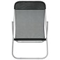 vidaXL Silla de playa plegable 2 uds acero recubierto textilene negro vidaXL Silla de playa plegable 2 uds acero recubierto textilene negro