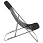 vidaXL Silla de playa plegable 2 uds acero recubierto textilene negro vidaXL Silla de playa plegable 2 uds acero recubierto textilene negro