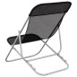 vidaXL Silla de playa plegable 2 uds acero recubierto textilene negro vidaXL Silla de playa plegable 2 uds acero recubierto textilene negro