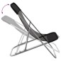vidaXL Silla de playa plegable 2 uds acero recubierto textilene negro vidaXL Silla de playa plegable 2 uds acero recubierto textilene negro