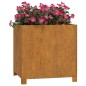 vidaXL Jardineras con patas 2 udss acero corten oxidado 49x47x50 cm