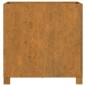 vidaXL Jardineras con patas 2 udss acero corten oxidado 49x47x50 cm