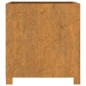 vidaXL Jardineras con patas 2 udss acero corten oxidado 49x47x50 cm