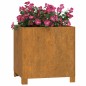 vidaXL Jardineras con patas 2 uds acero corten oxidado 42x40x43 cm vidaXL Jardineras con patas 2 uds acero corten oxidado 42x40x43 cm