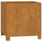 vidaXL Jardineras con patas 2 uds acero corten oxidado 42x40x43 cm vidaXL Jardineras con patas 2 uds acero corten oxidado 42x40x43 cm