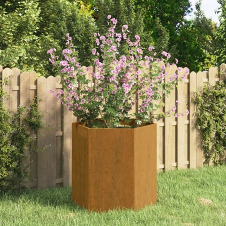 vidaXL Jardinera de acero corten oxidado 40x40x45 cm