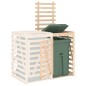 vidaXL Extensión para cobertizo de cubos de basura madera maciza pino vidaXL Extensión para cobertizo de cubos de basura madera maciza pino