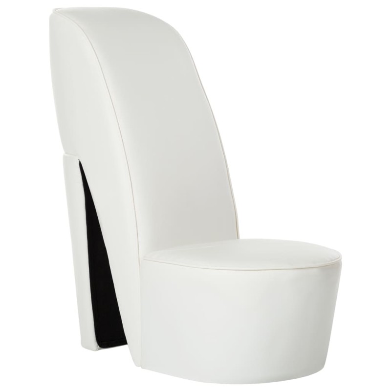 vidaXL Sillón con forma de zapato de tacón cuero sintético blanco vidaXL Sillón con forma de zapato de tacón cuero sintético blanco