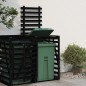 vidaXL Extensión para cobertizo de cubos de basura madera pino negro vidaXL Extensión para cobertizo de cubos de basura madera pino negro