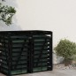 vidaXL Extensión para cobertizo de cubos de basura madera pino negro vidaXL Extensión para cobertizo de cubos de basura madera pino negro
