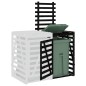 vidaXL Extensión para cobertizo de cubos de basura madera pino negro vidaXL Extensión para cobertizo de cubos de basura madera pino negro
