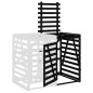 vidaXL Extensión para cobertizo de cubos de basura madera pino negro vidaXL Extensión para cobertizo de cubos de basura madera pino negro