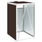 vidaXL Cobertizo para ccontenedor de basura acero marrón 72x81x121 cm vidaXL Cobertizo para ccontenedor de basura acero marrón 72x81x121 cm