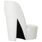 vidaXL Sillón con forma de zapato de tacón cuero sintético blanco vidaXL Sillón con forma de zapato de tacón cuero sintético blanco