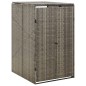 vidaXL Cobertizo para contenedor de basura ratán PE gris 70x80x117 cm vidaXL Cobertizo para contenedor de basura ratán PE gris 70x80x117 cm