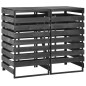 vidaXL Cobertizo doble cubos basura madera pino pintada 140x75x121cm vidaXL Cobertizo doble cubos basura madera pino pintada 140x75x121cm