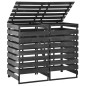 vidaXL Cobertizo doble cubos basura madera pino pintada 140x75x121cm vidaXL Cobertizo doble cubos basura madera pino pintada 140x75x121cm