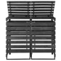 vidaXL Cobertizo doble cubos basura madera pino pintada 140x75x121cm vidaXL Cobertizo doble cubos basura madera pino pintada 140x75x121cm