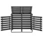 vidaXL Cobertizo doble cubos basura madera pino pintada 140x75x121cm vidaXL Cobertizo doble cubos basura madera pino pintada 140x75x121cm