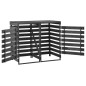 vidaXL Cobertizo doble cubos basura madera pino pintada 140x75x121cm vidaXL Cobertizo doble cubos basura madera pino pintada 140x75x121cm